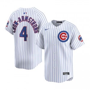 Cubbies Pete Crow-Armstrong White #4 Men Limited Jersey 524978-643