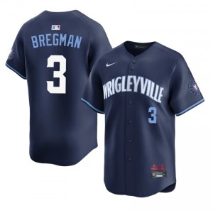 Cubs Alex Bregman Navy City Connect #3 Men Official Jersey 680064-585