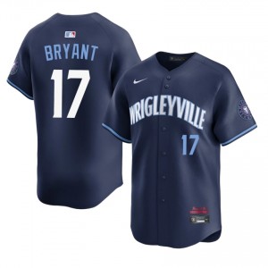 Cubs Kris Bryant Navy City Connect #17 Mens Replica Jersey 931092-355