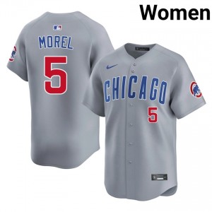 Chicago Cubbies Christopher Morel Gray #5 Women Player Jersey 672113-722