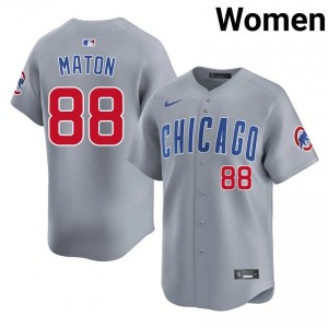 Cubs Phil Maton Gray #88 Women Limited Jersey 879877-550