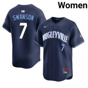Chicago Dansby Swanson Navy City Connect #7 Women's Game Jersey 836163-246