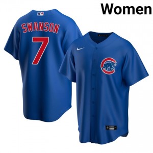 The Blue Bears Dansby Swanson Royal #7 Women's Authentic Jerseys 867851-125