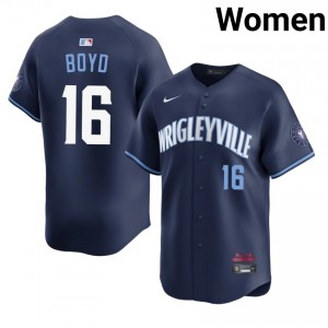 Cubbies Matthew Boyd Navy City Connect #16 Womens MLB Jersey 535782-603