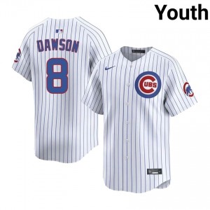 Cubs Nation Andre Dawson White #8 Youth 2026 Jerseys 814722-274