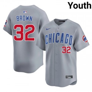Chicago Cubs Ben Brown Gray #32 Youth 2026 Jersey 128396-134