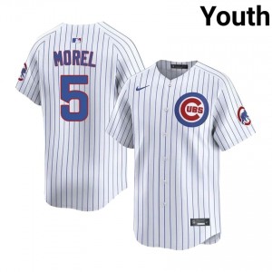 Cubbies Christopher Morel White #5 Youth Limited Jerseys 834308-446