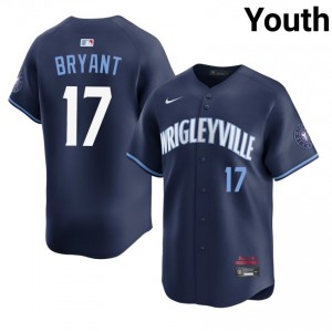 Chicago Cubs Kris Bryant Navy City Connect #17 Youth Stitched Jerseys 757217-151
