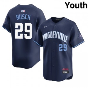 The Blue Bears Michael Busch Navy City Connect #29 Youth Game Jersey 697918-454