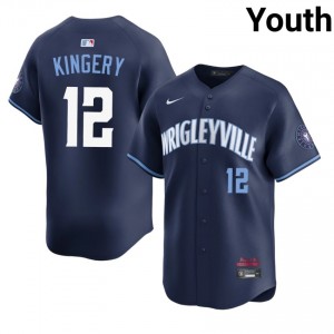 Chicago Cubbies Scott Kingery Navy City Connect #12 Youth Game Jerseys 408650-475